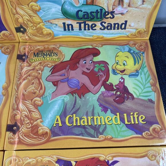 Disneys Little Mermaid’s Treasure Chest Series Lot of 6 Hardcover Grolier 1990's - Picture 4 of 16